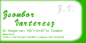 zsombor varteresz business card